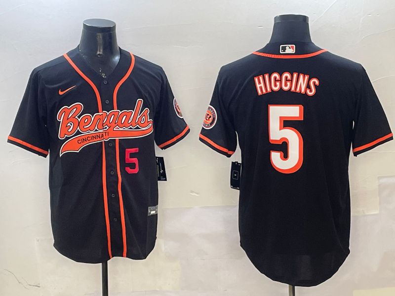 Men Cincinnati Bengals #5 Hiccins Black Joint Name 2025 Nike Limited NFL Jersey style 4->cincinnati bengals->NFL Jersey